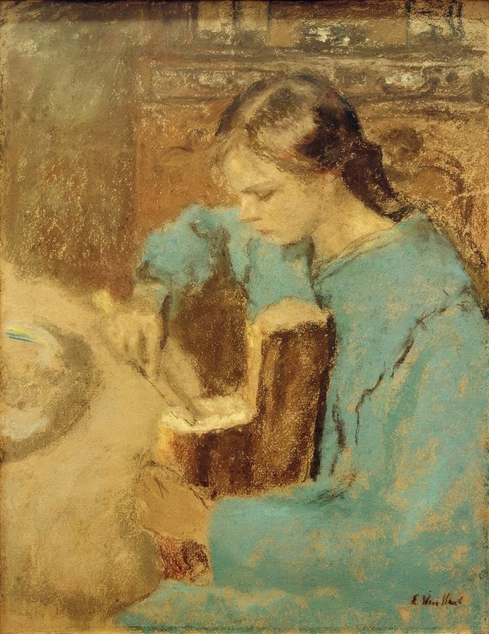 Annette med ett bröd av Edouard Vuillard