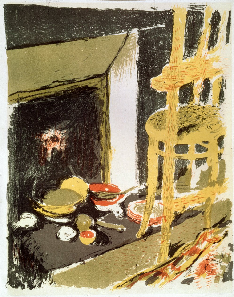 Vid härden, 1899. av Edouard Vuillard