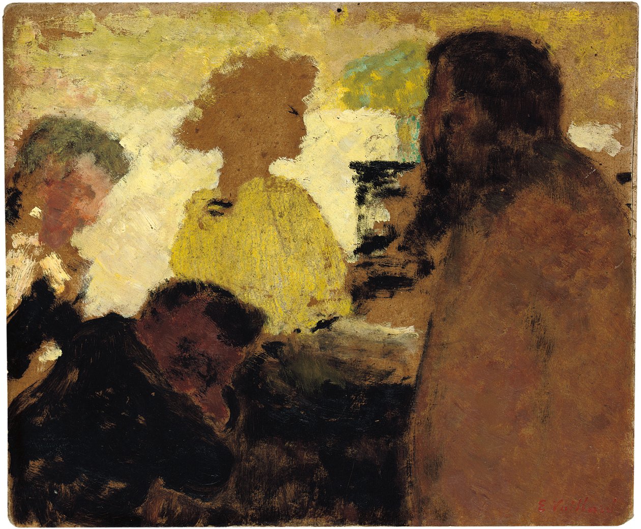 Vid pianot, c.1896 av Edouard Vuillard