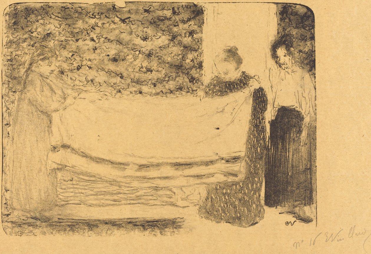 Vikning av linne av Edouard Vuillard