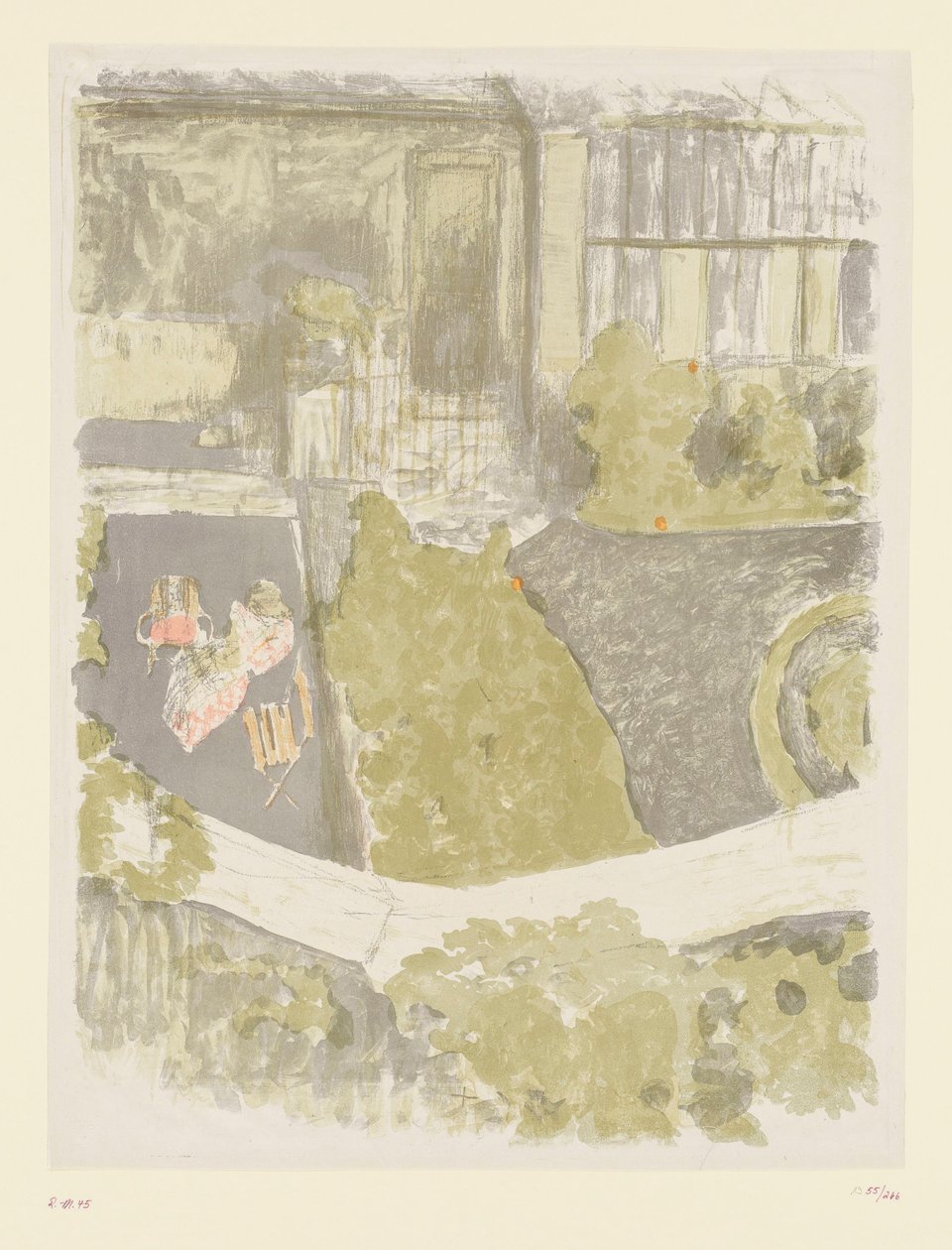 Trädgård framför studion av Edouard Vuillard