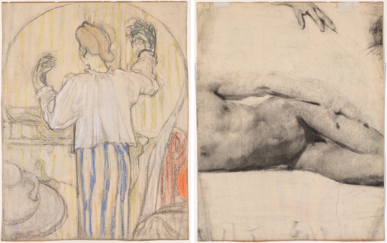 Framför spegeln av Edouard Vuillard