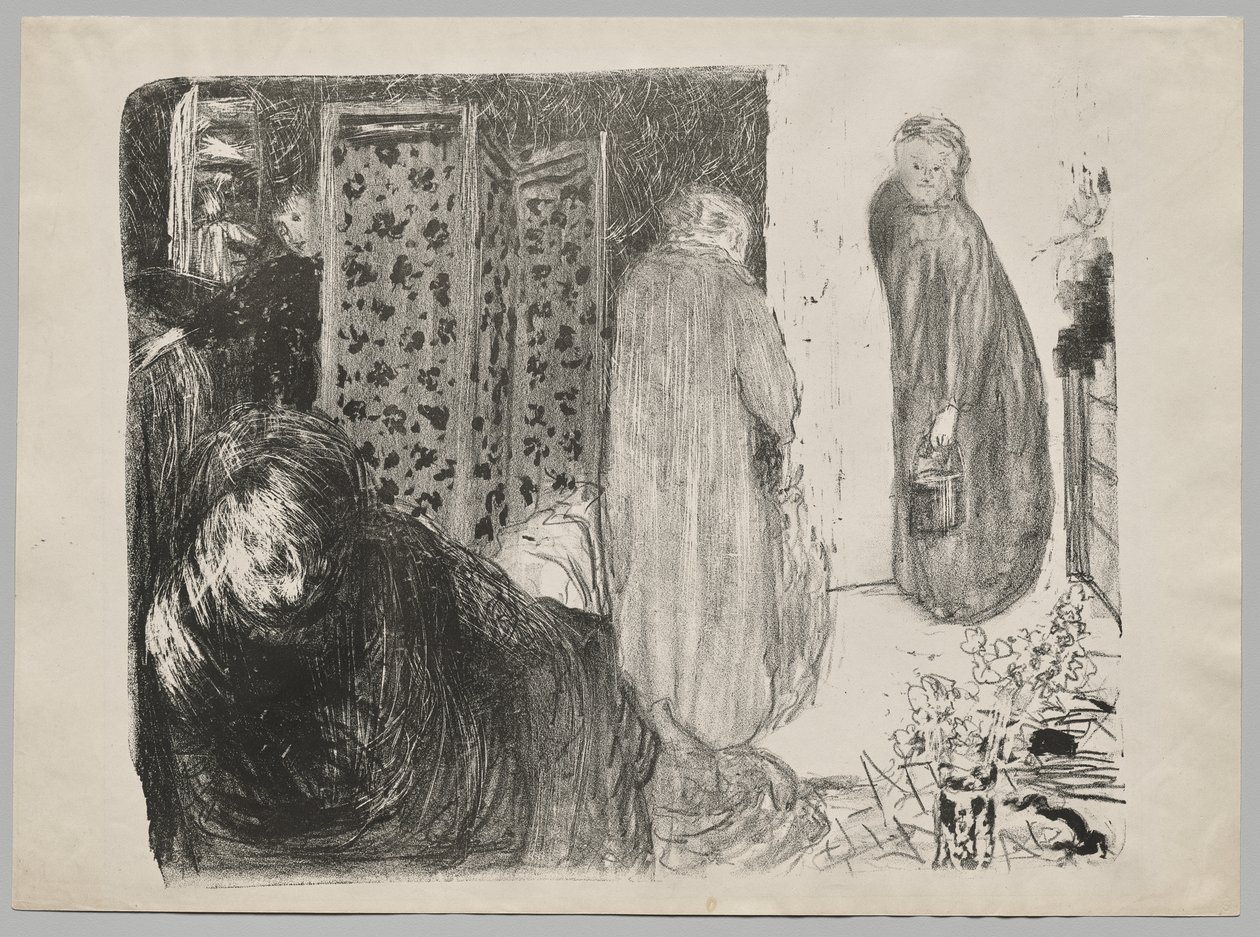 Interiör med skärm av Edouard Vuillard