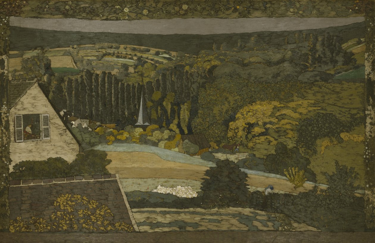 Landskap: Fönster med utsikt över skogen, 1899 av Edouard Vuillard
