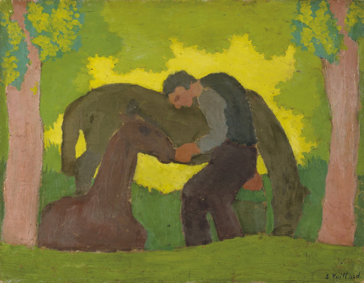 Man med två hästar, 1890 av Edouard Vuillard