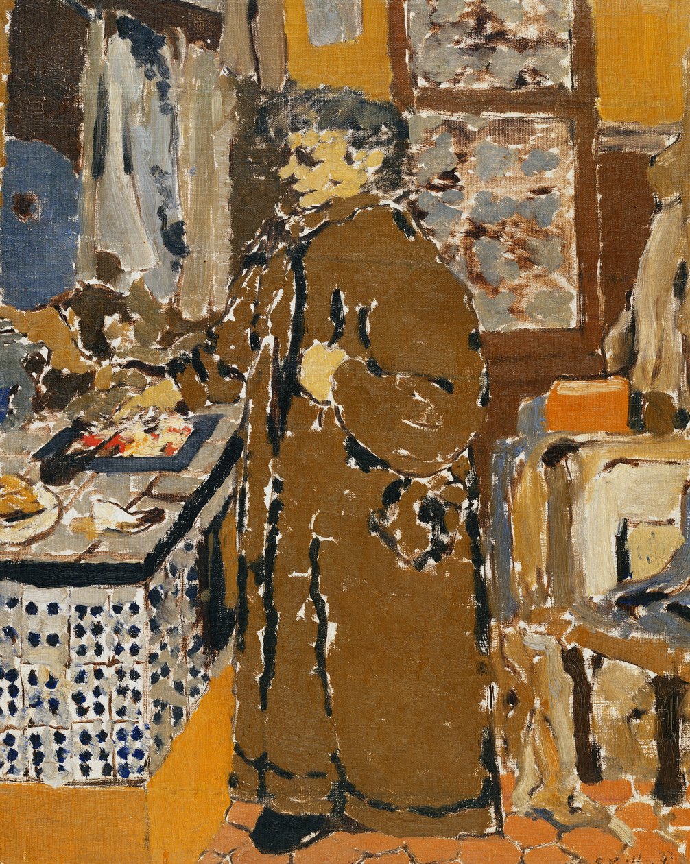 Madame Vuillard i en interiör, ca 1895 av Edouard Vuillard