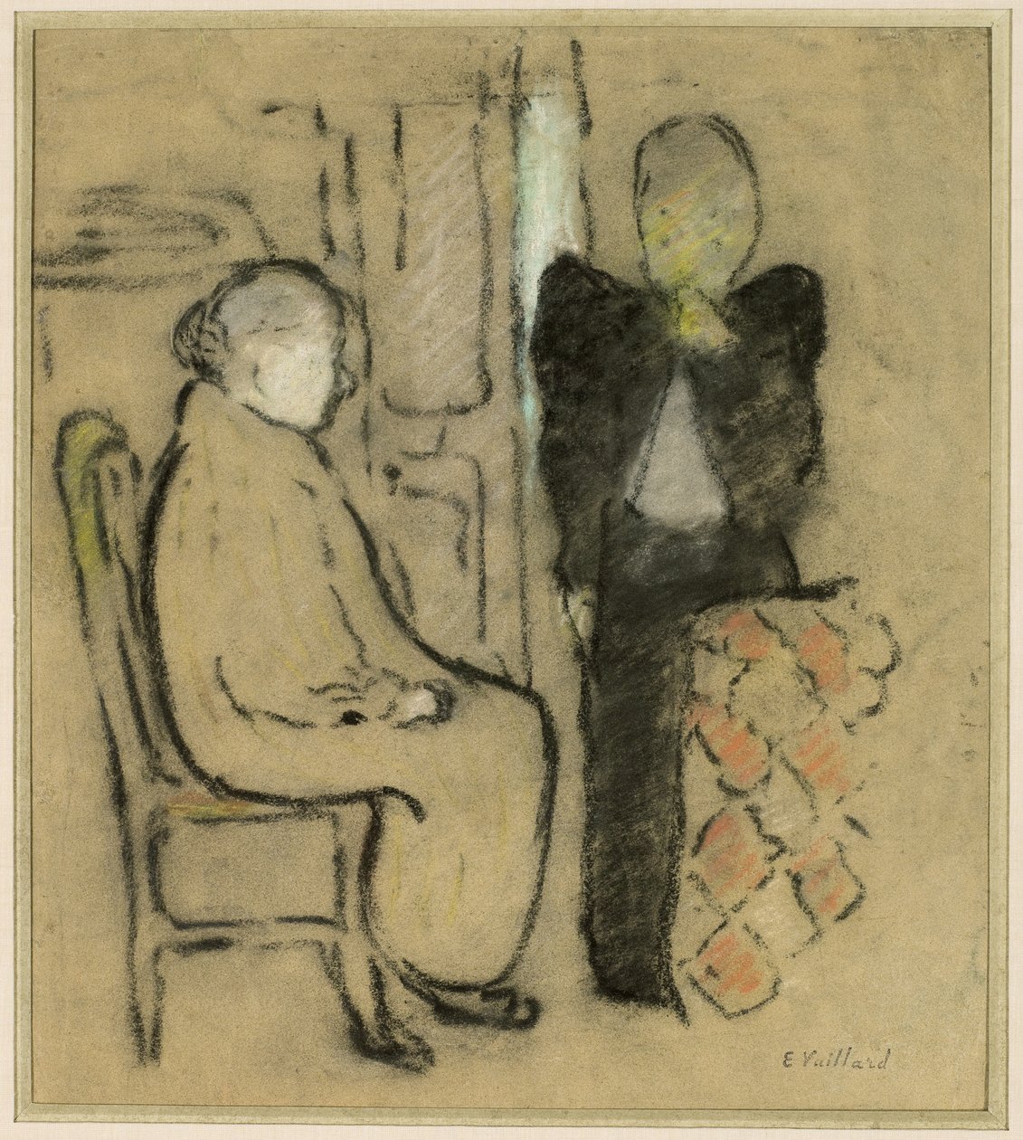 Mor och dotter, c.1892 av Edouard Vuillard