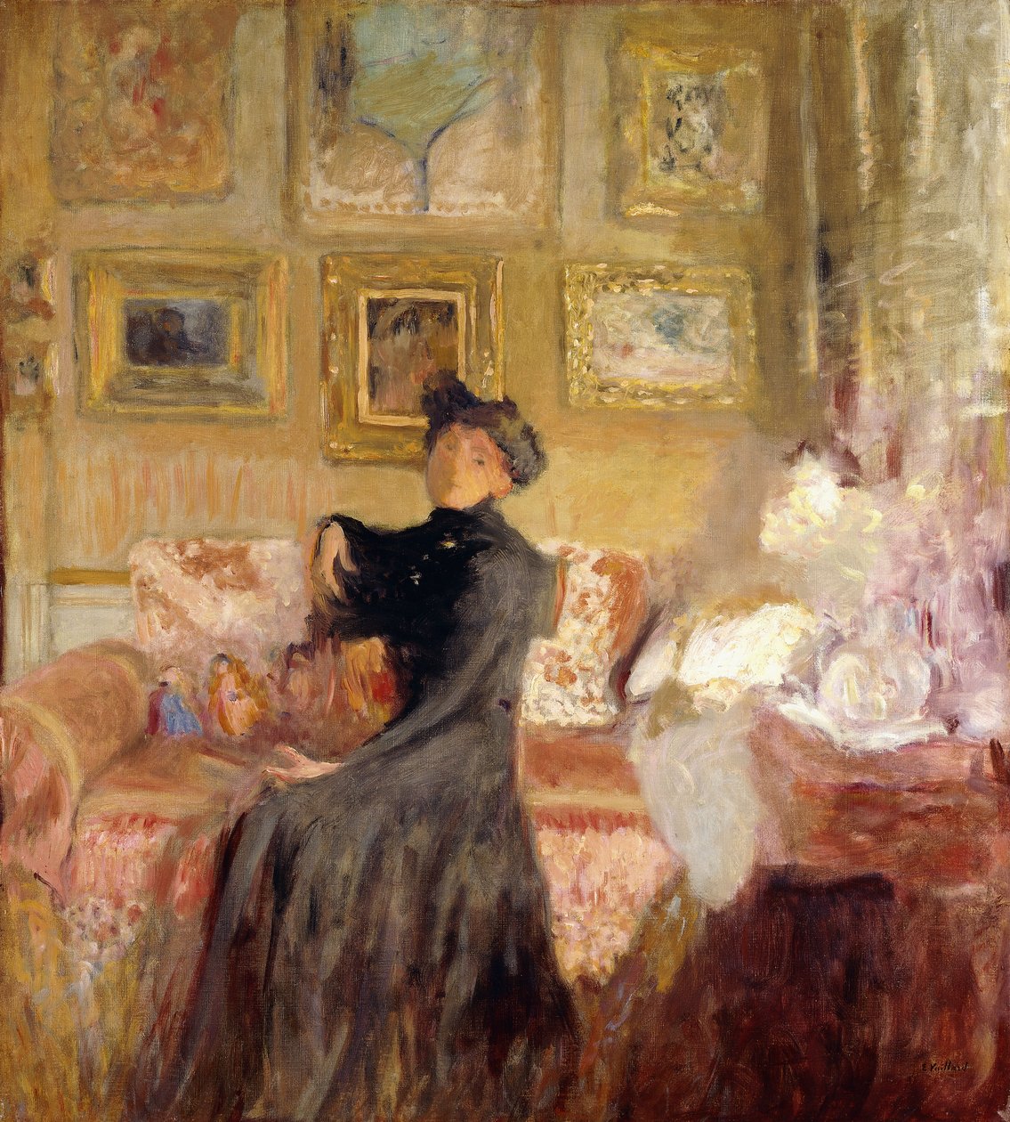 Röd soffa; Le Divan Rouge, ca 1905 av Edouard Vuillard