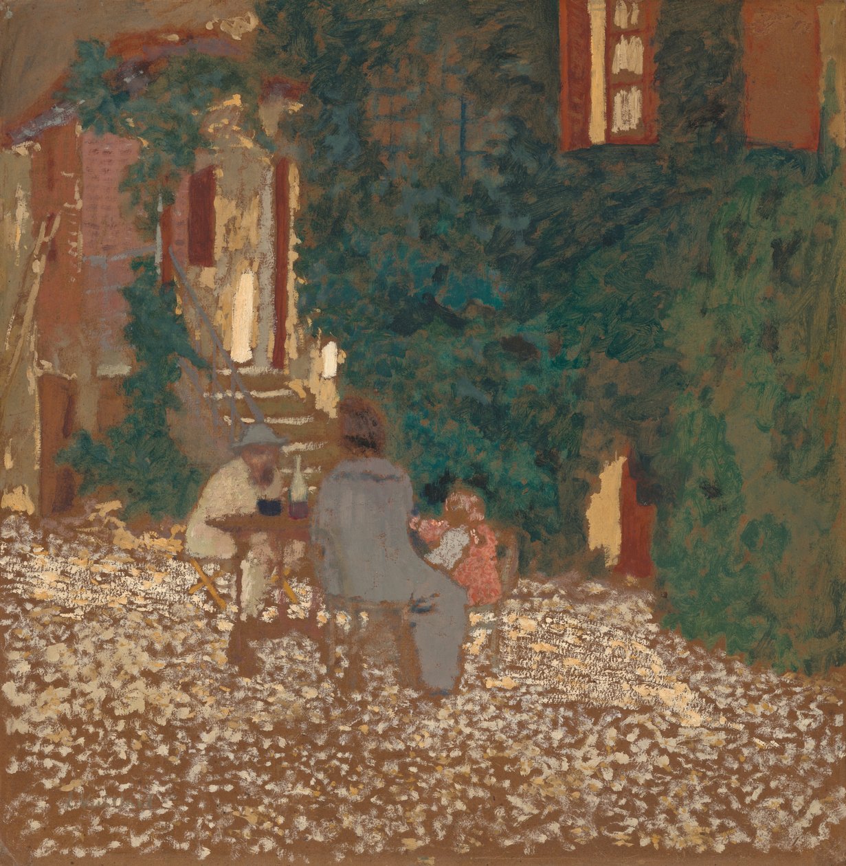 Baka om i en trädgård av Edouard Vuillard