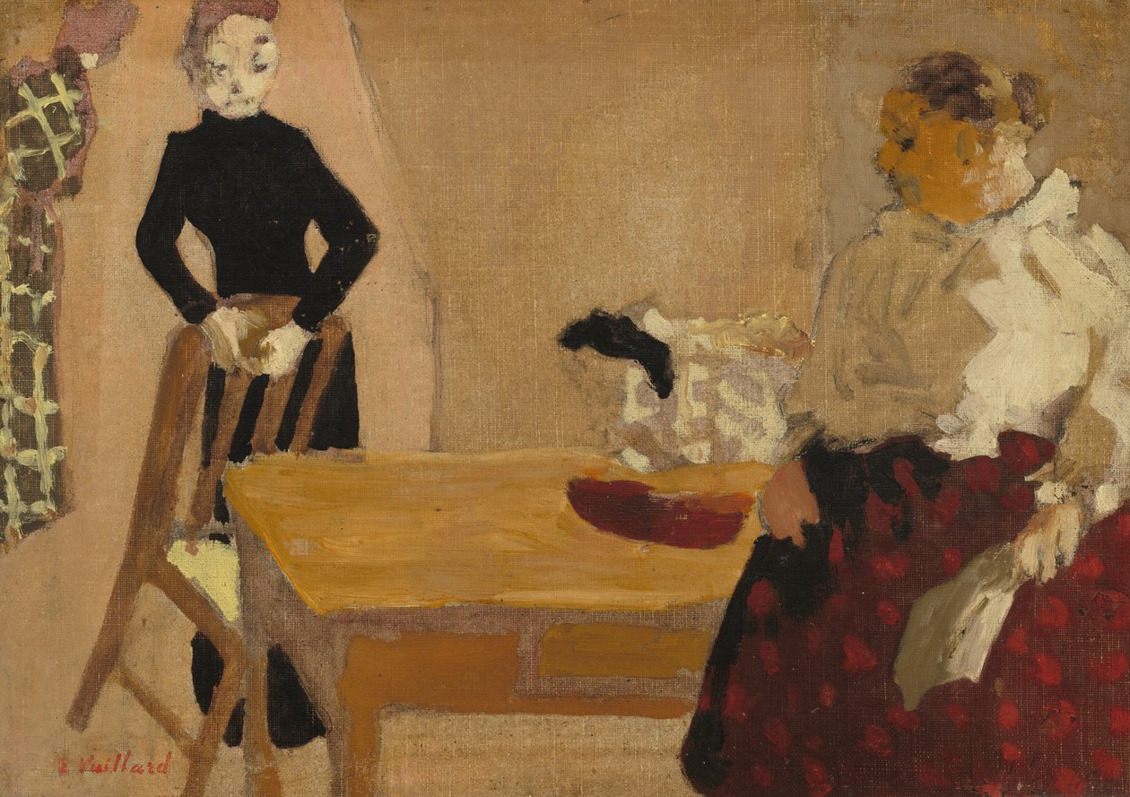 Samtalet, 1891. av Edouard Vuillard