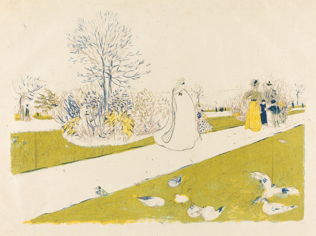 Tuileriernas trädgård av Edouard Vuillard