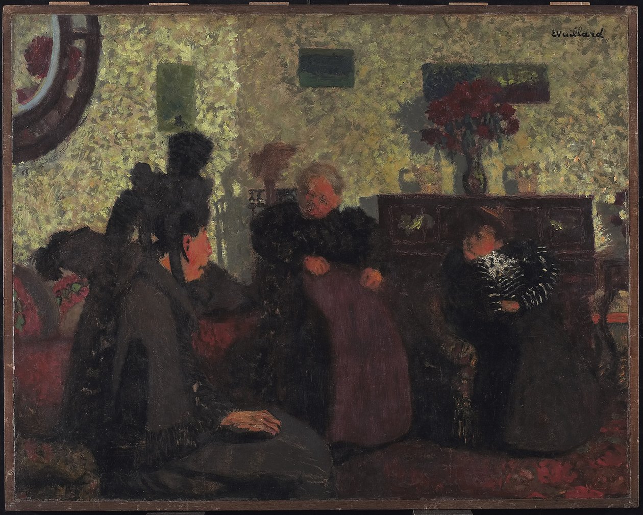 The Widows Visit, 1899 (olja på papper) av Edouard Vuillard