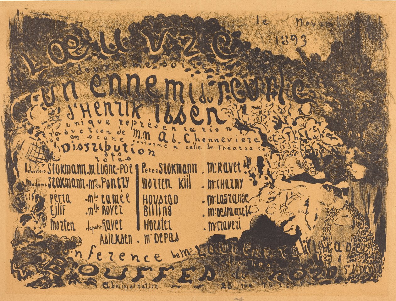En folkfiende, 1893. av Edouard Vuillard