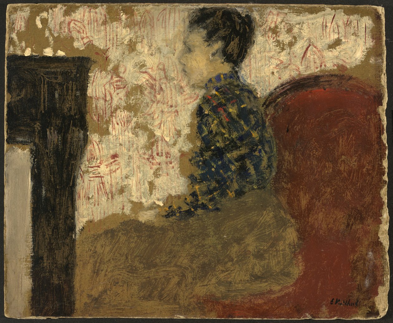 Kvinna som sitter vid brasan, ca. 1894. av Edouard Vuillard