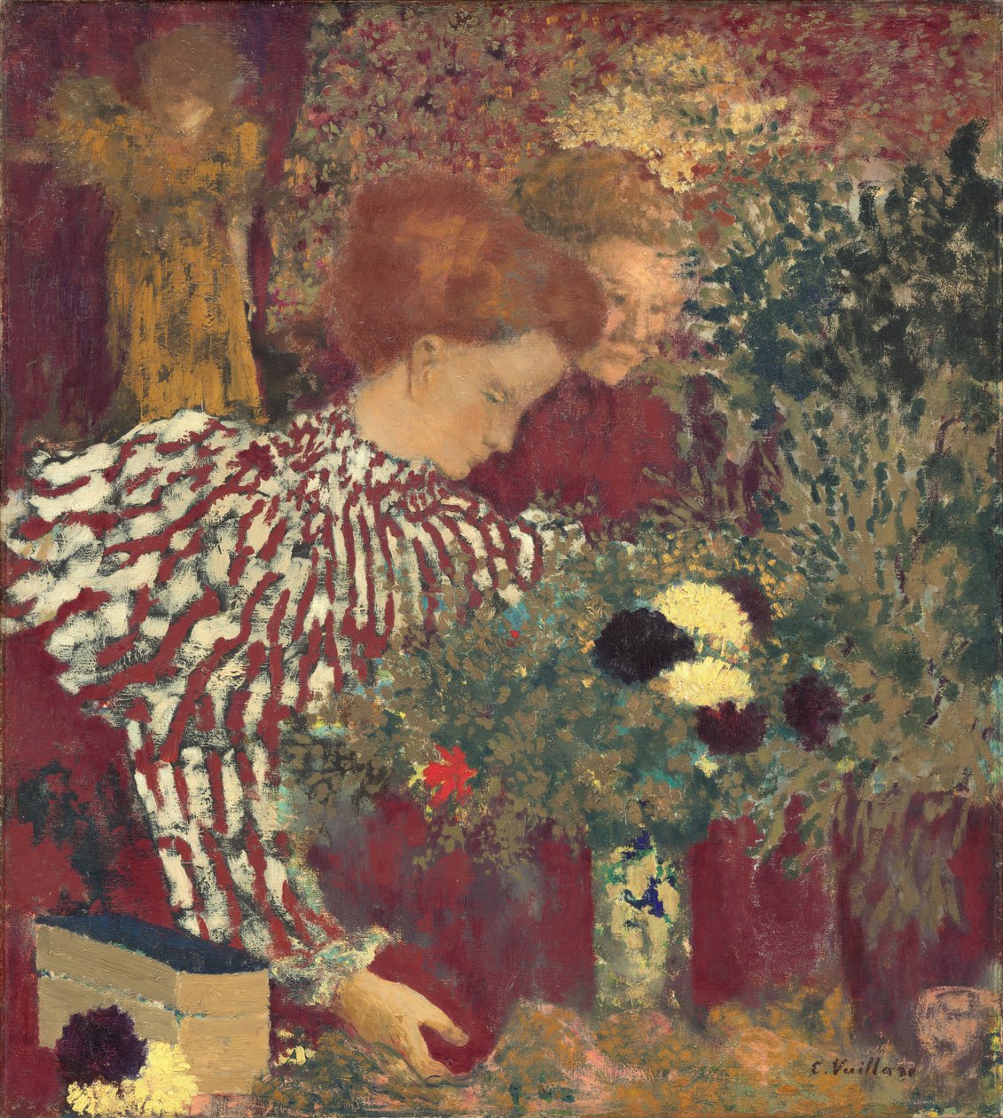 Kvinna i randig klänning, 1895. av Edouard Vuillard