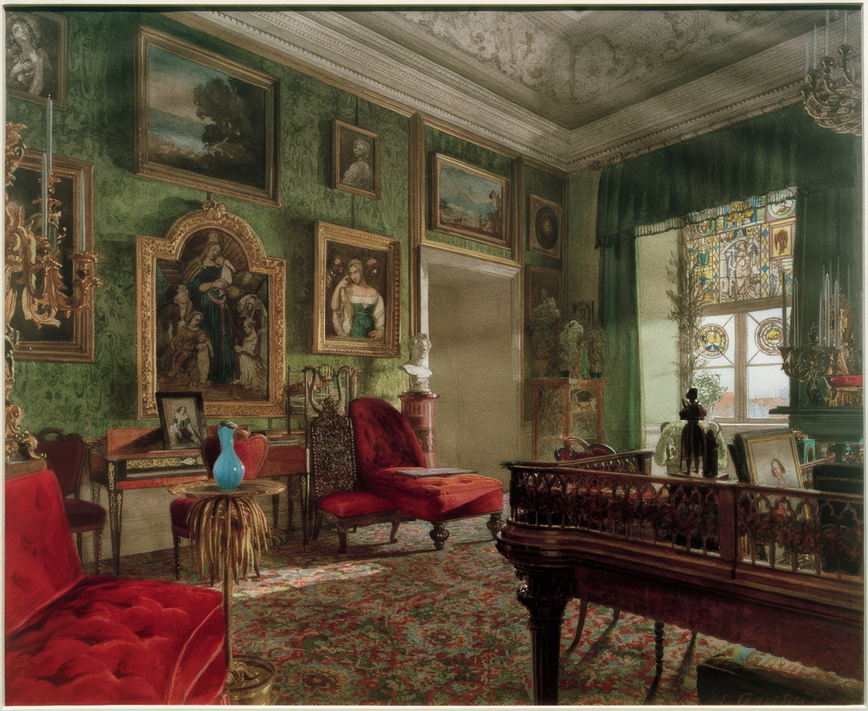 Green Room i Berlin Palace av Eduard Gärtner