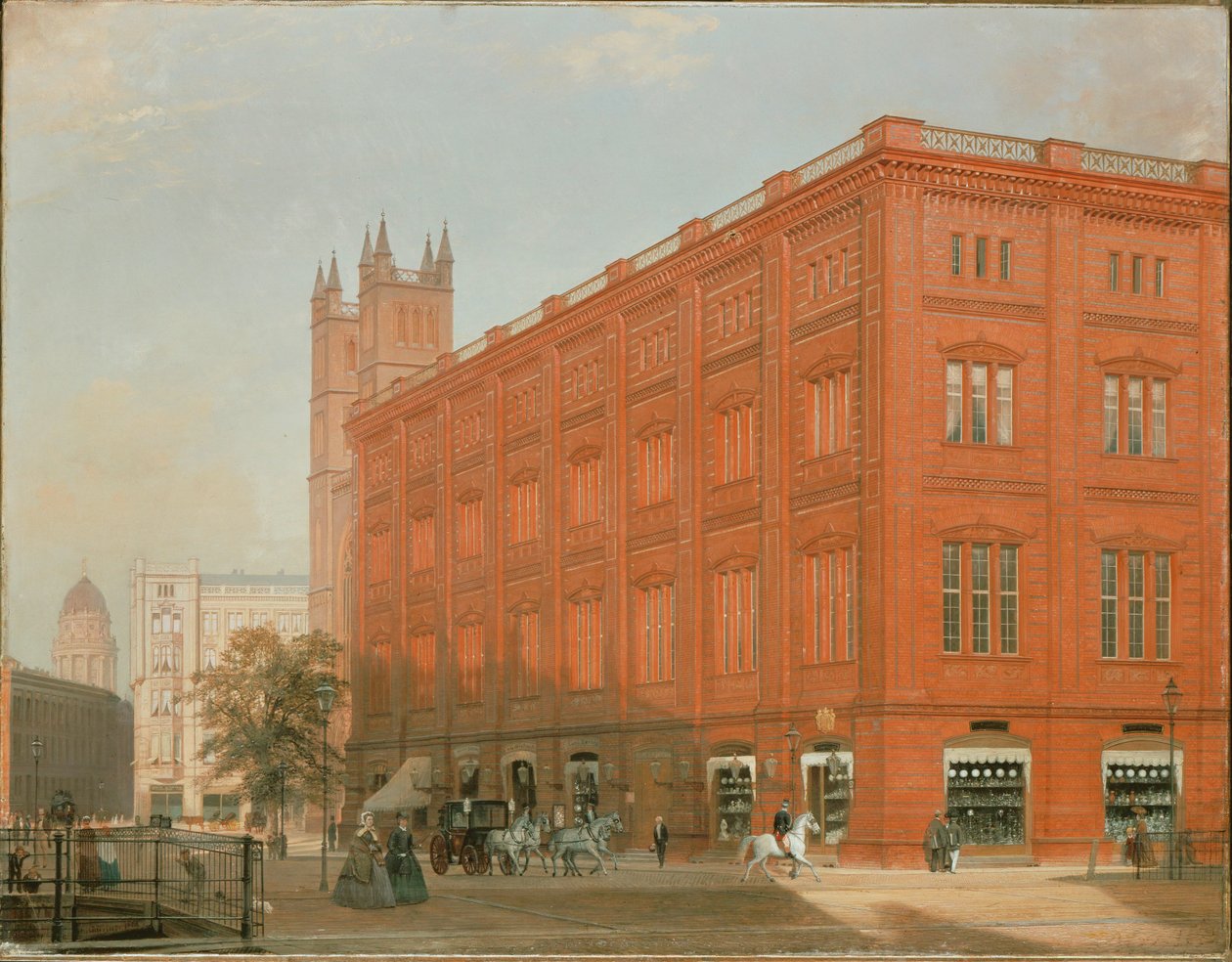Vy över Bauakademie i Berlin ... av Eduard Gaertner