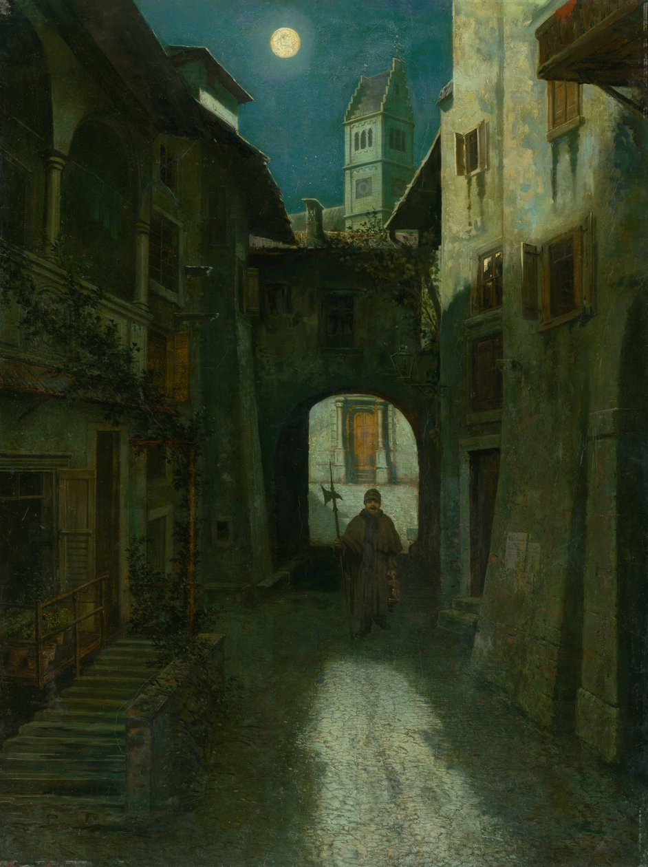 Nattvakt i Gamla Stan, 1880. av Eduard Majsch