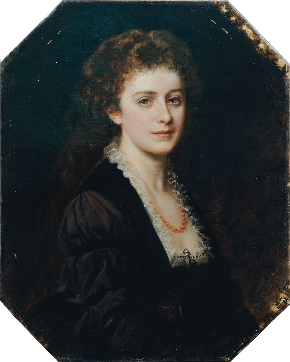 porträtt av en dam av Eduard Ritter von Engerth