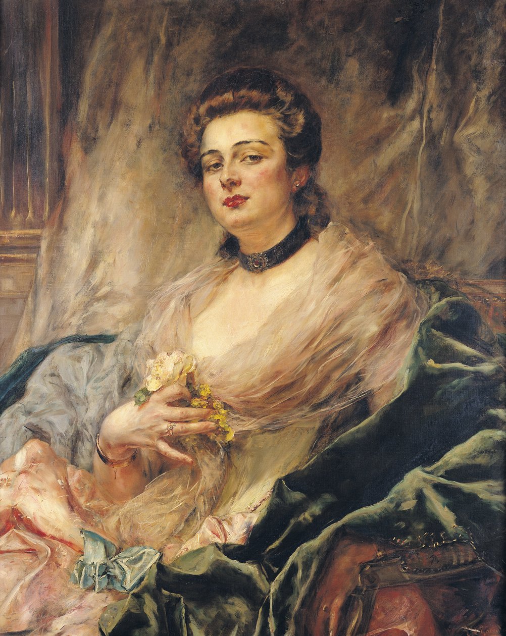 Porträtt av konstnärens fru av Eduardo Leon Garrido