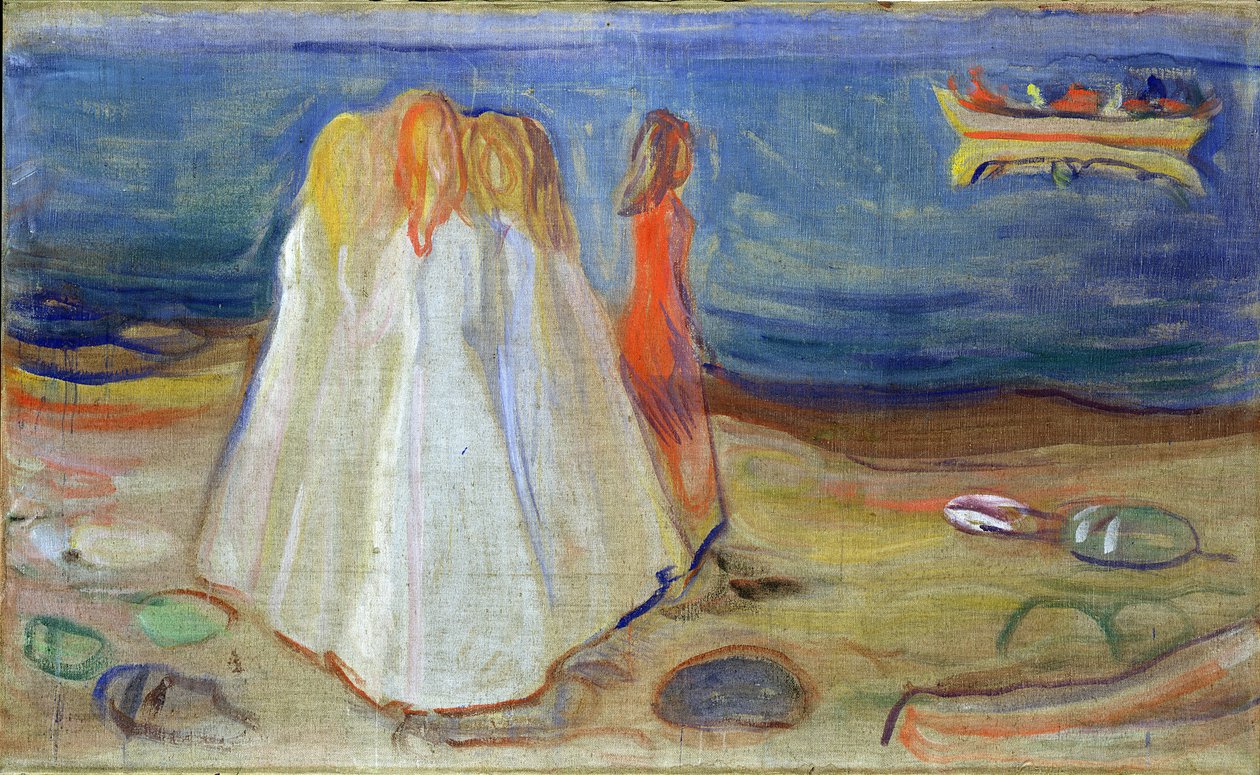 Girls at the Seaside, 1906 (tempera på duk) av Edvard Munch