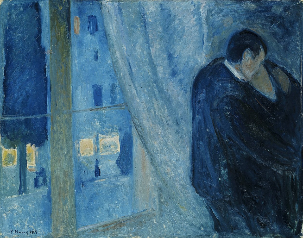 Kiss by the window  av Edvard Munch