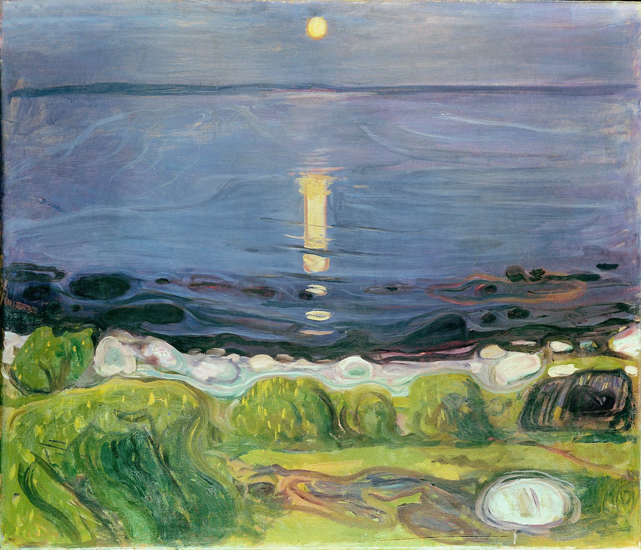 Sommarnatt vid stranden av Edvard Munch