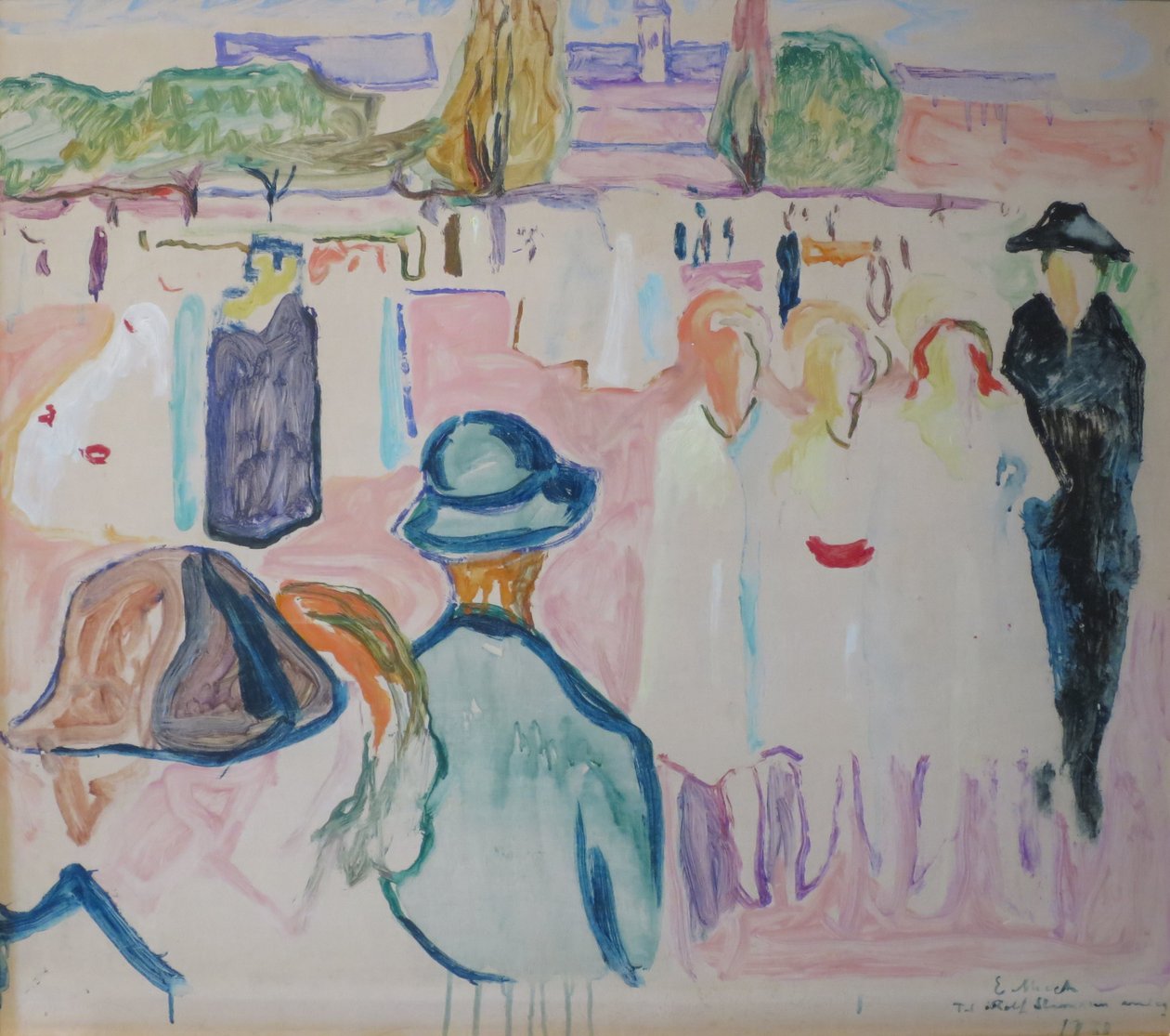 Summer on Karl Johan Street av Edvard Munch