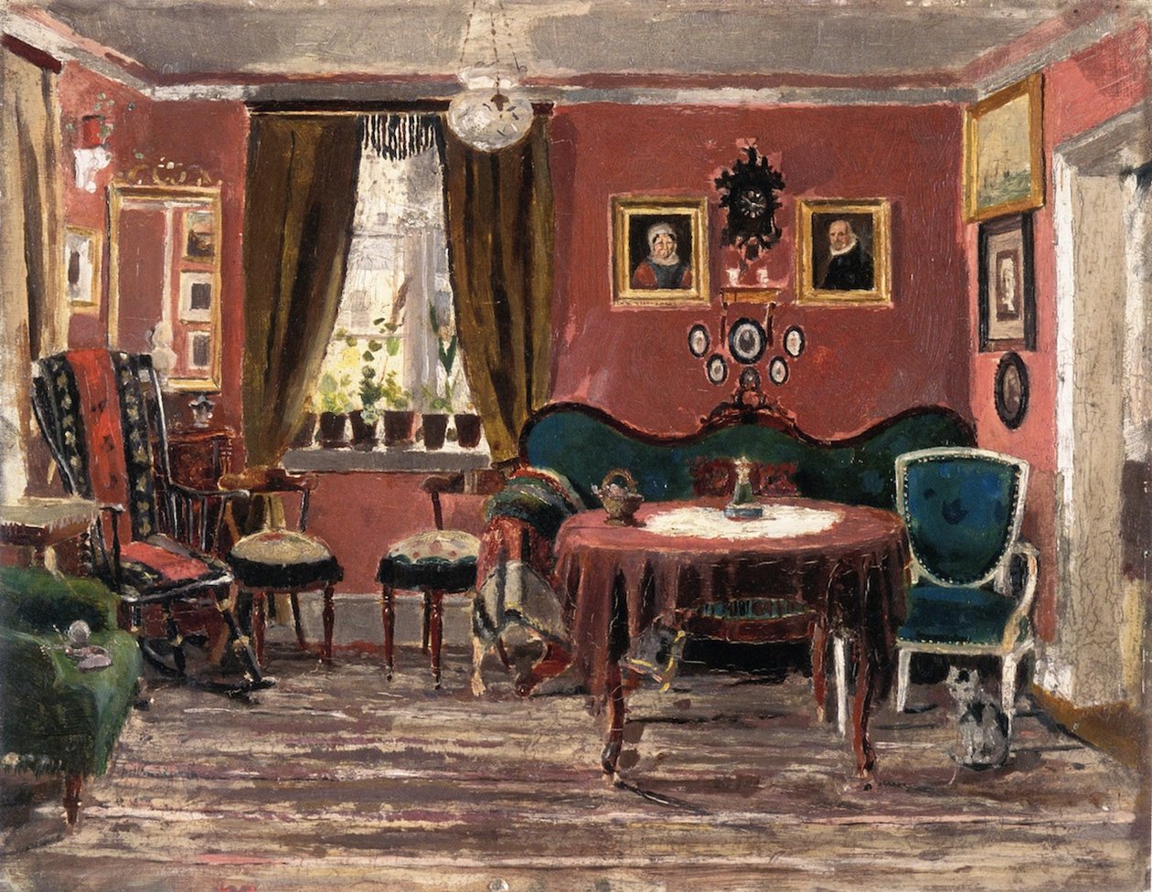 The Living-Room of the Misses Munch in Pilestredet 61 (1881) av Edvard Munch