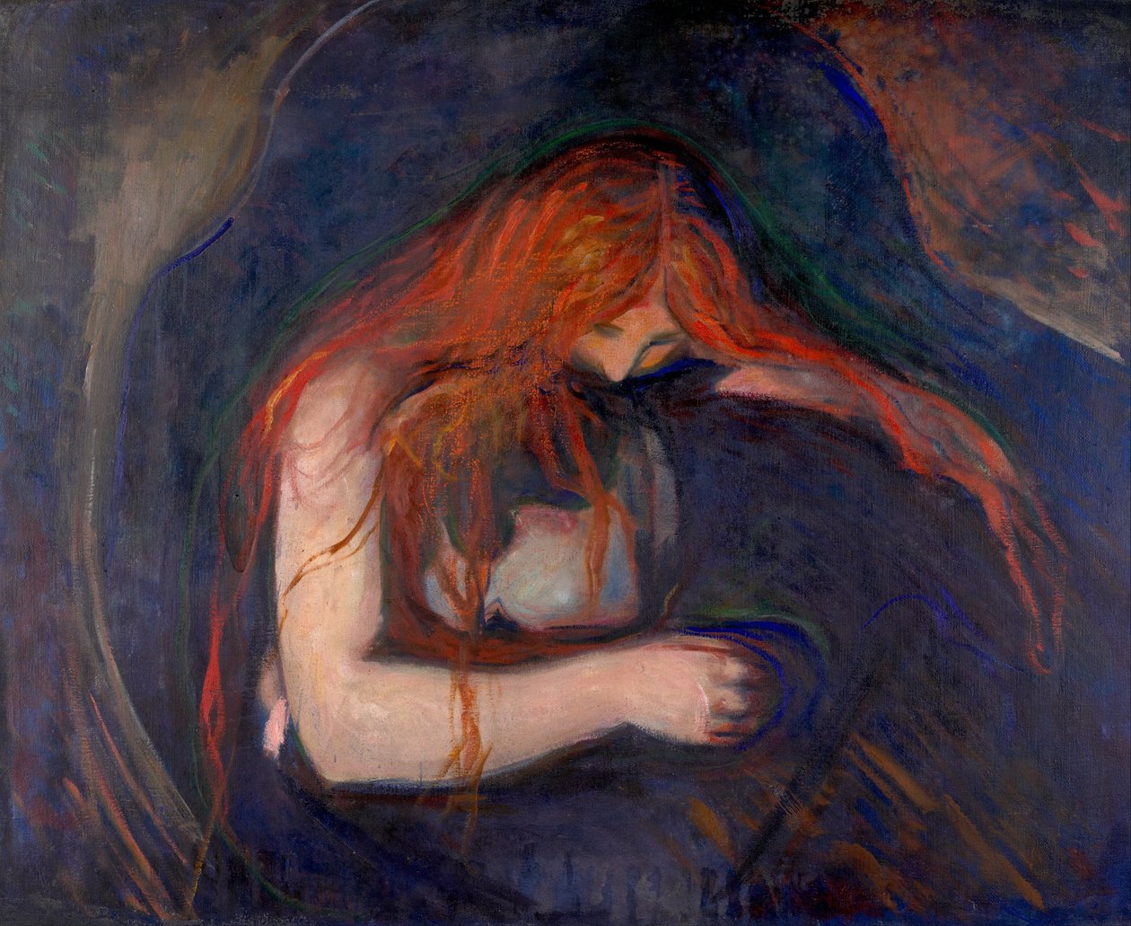 Vampyr av Edvard Munch