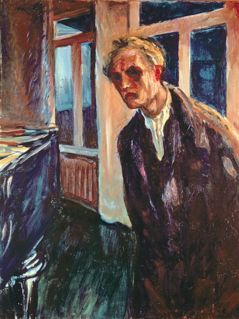 Wanderer by night: självporträtt av Edvard Munch