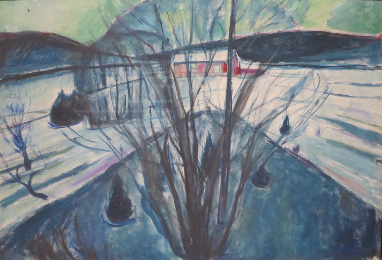 Winter Night, Ekely av Edvard Munch