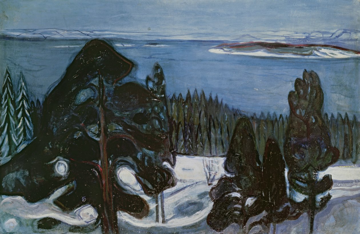 Vinternatt, ca 1900 av Edvard Munch