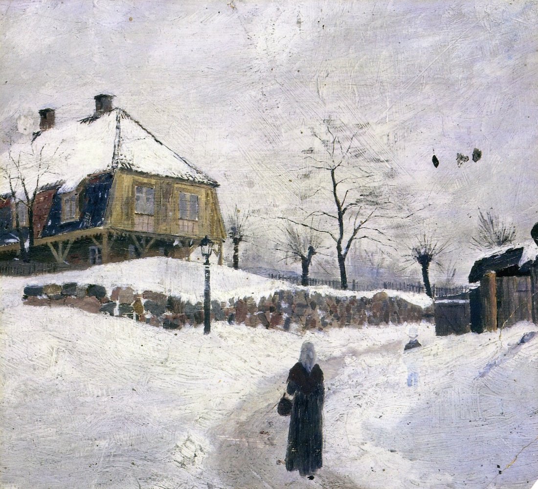 Øvre Foss in Winter  av Edvard Munch