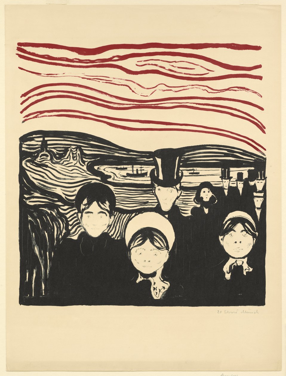 Ångest, 1896 av Edvard Munch
