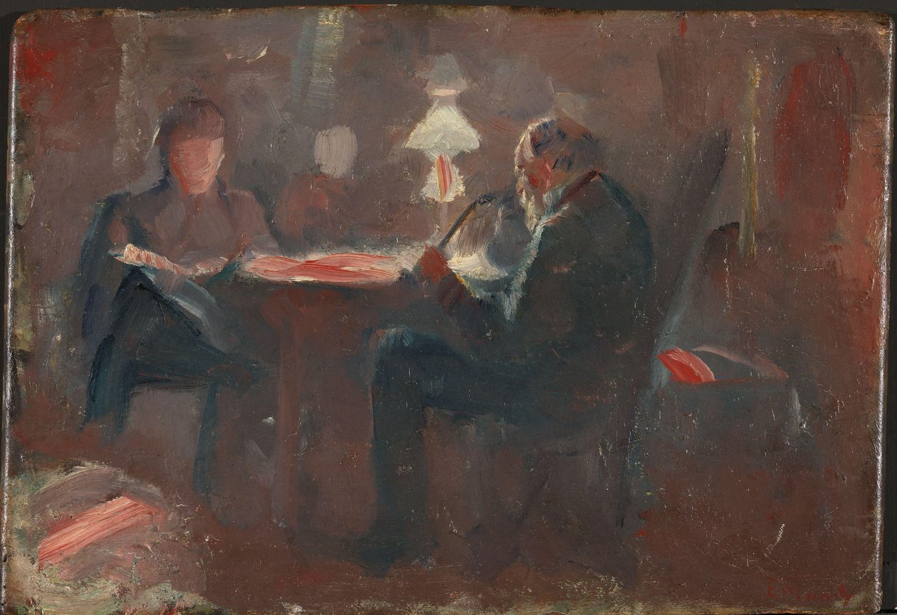 Runt paraffinlampan av Edvard Munch