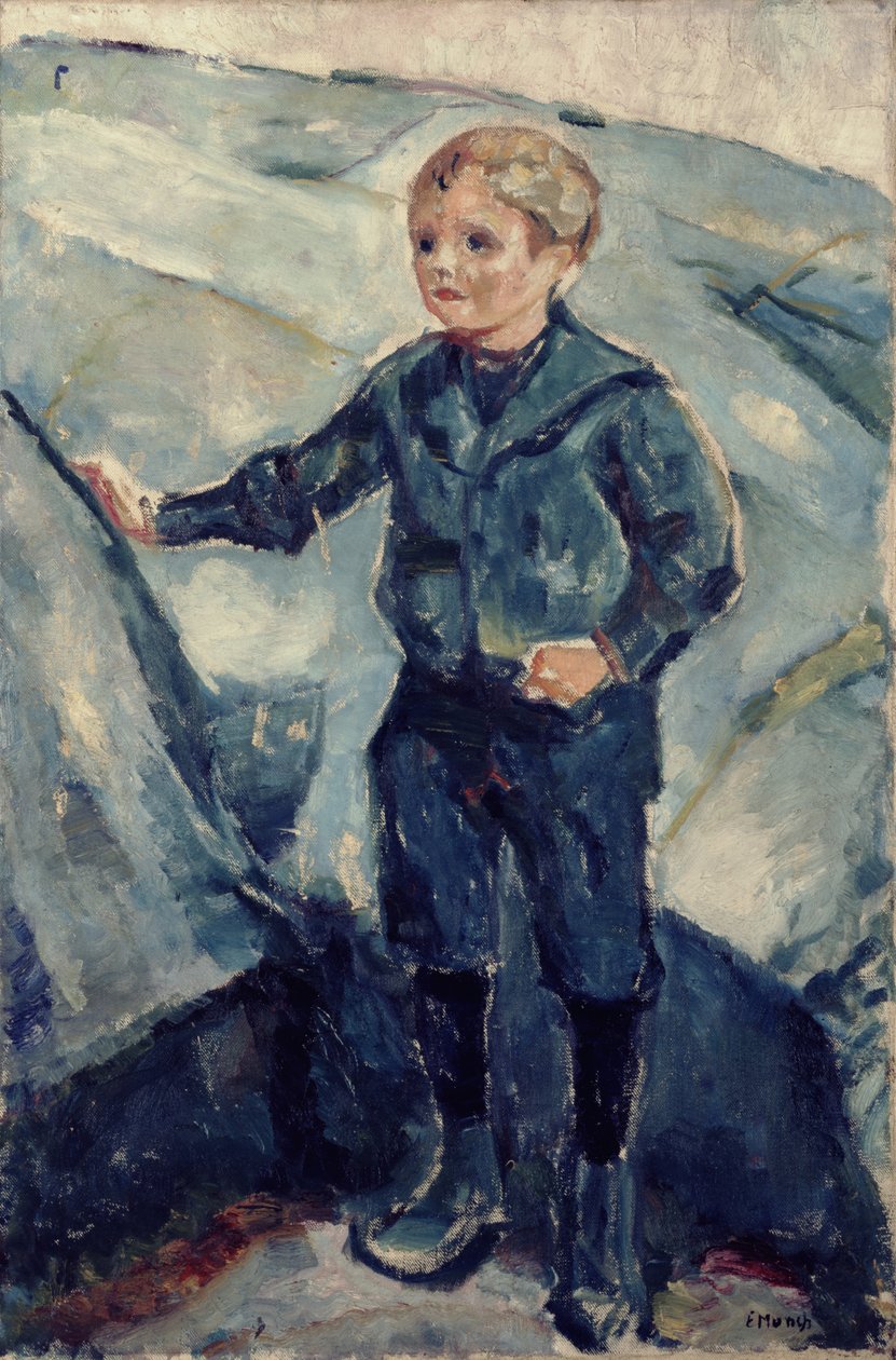 Pojke i blått, ca 1900 av Edvard Munch