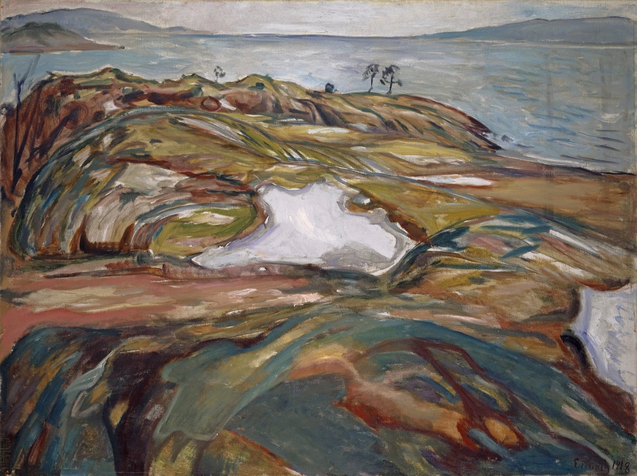 Kustlandskap, 1918 av Edvard Munch