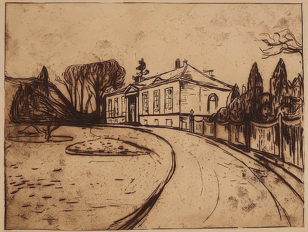 Huset. 1902 av Edvard Munch