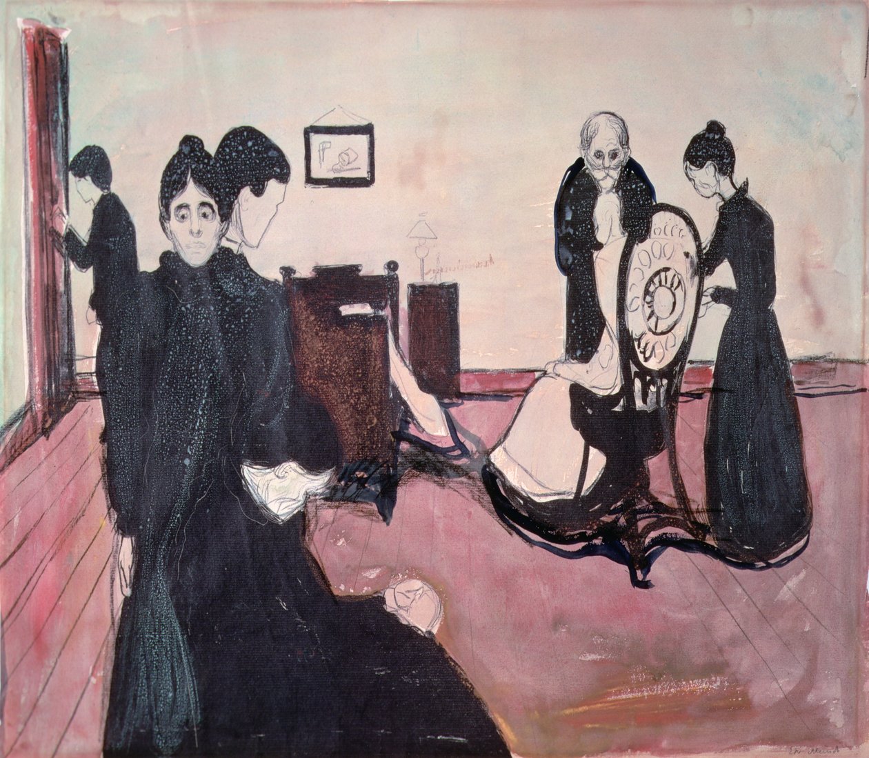 Döden i sjukrummet av Edvard Munch