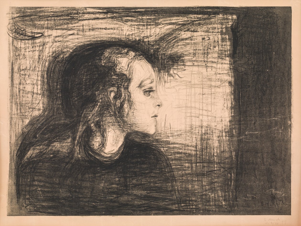Den sjuka tjejen av Edvard Munch