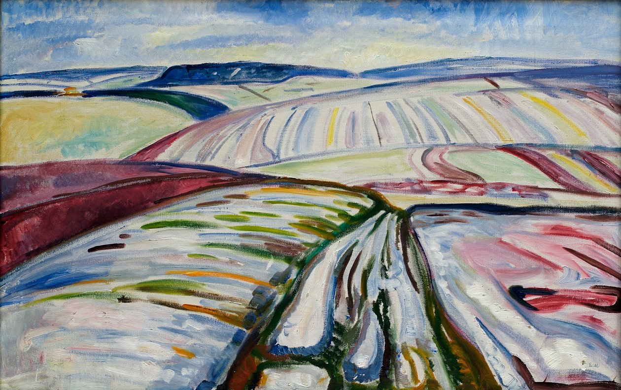 Fält i snö av Edvard Munch