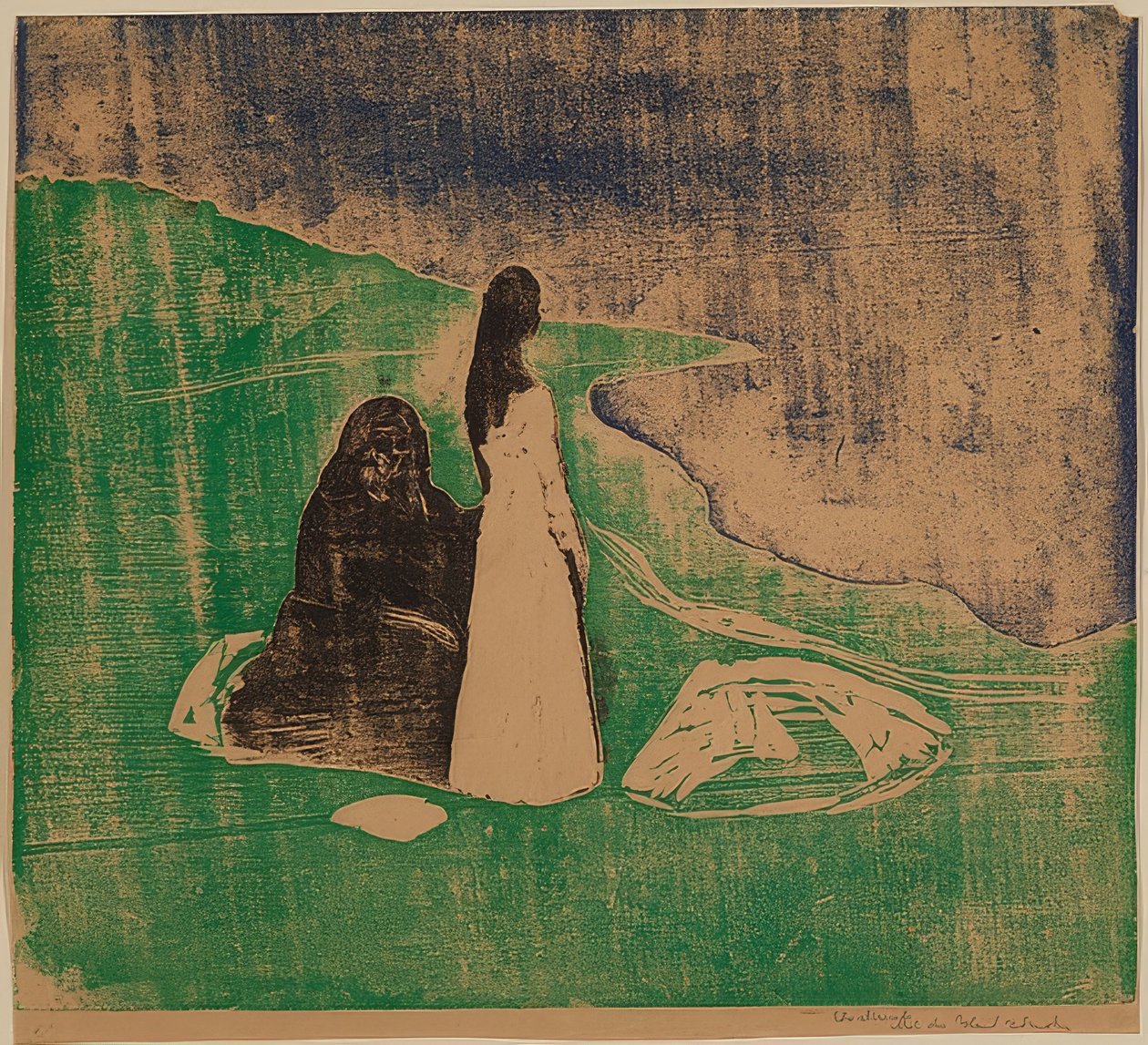 Kvinnor vid havet. 1898 av Edvard Munch