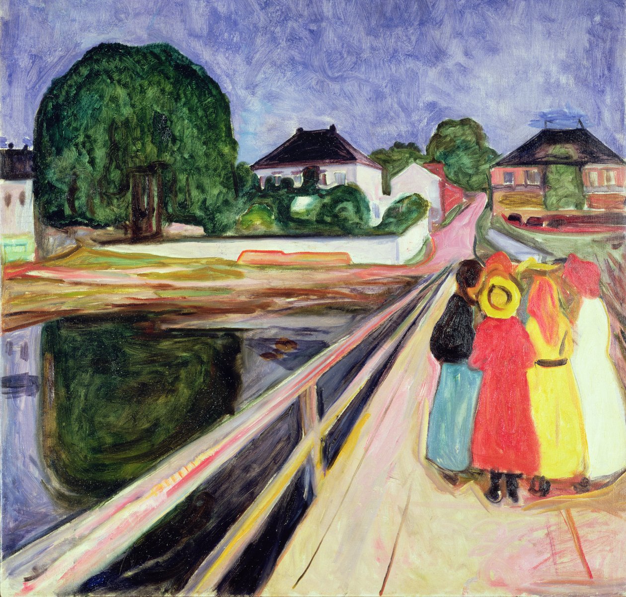 Girls on a Bridge (olja på duk) av Edvard Munch