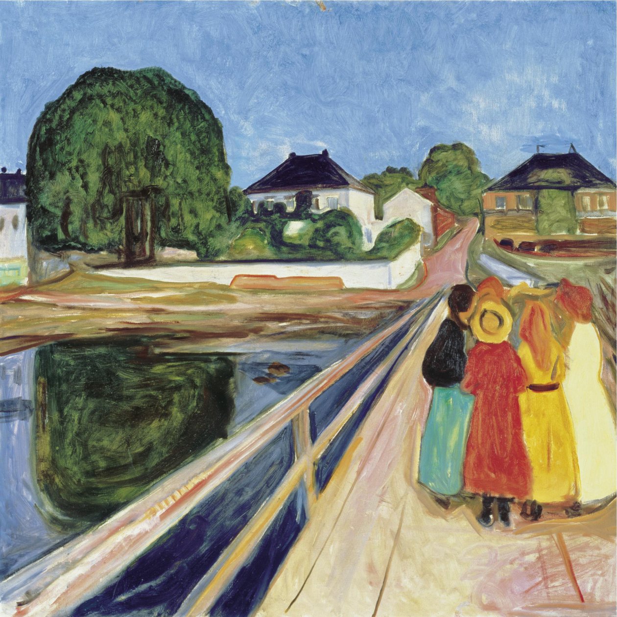 Flickor på bron, 1902 av Edvard Munch