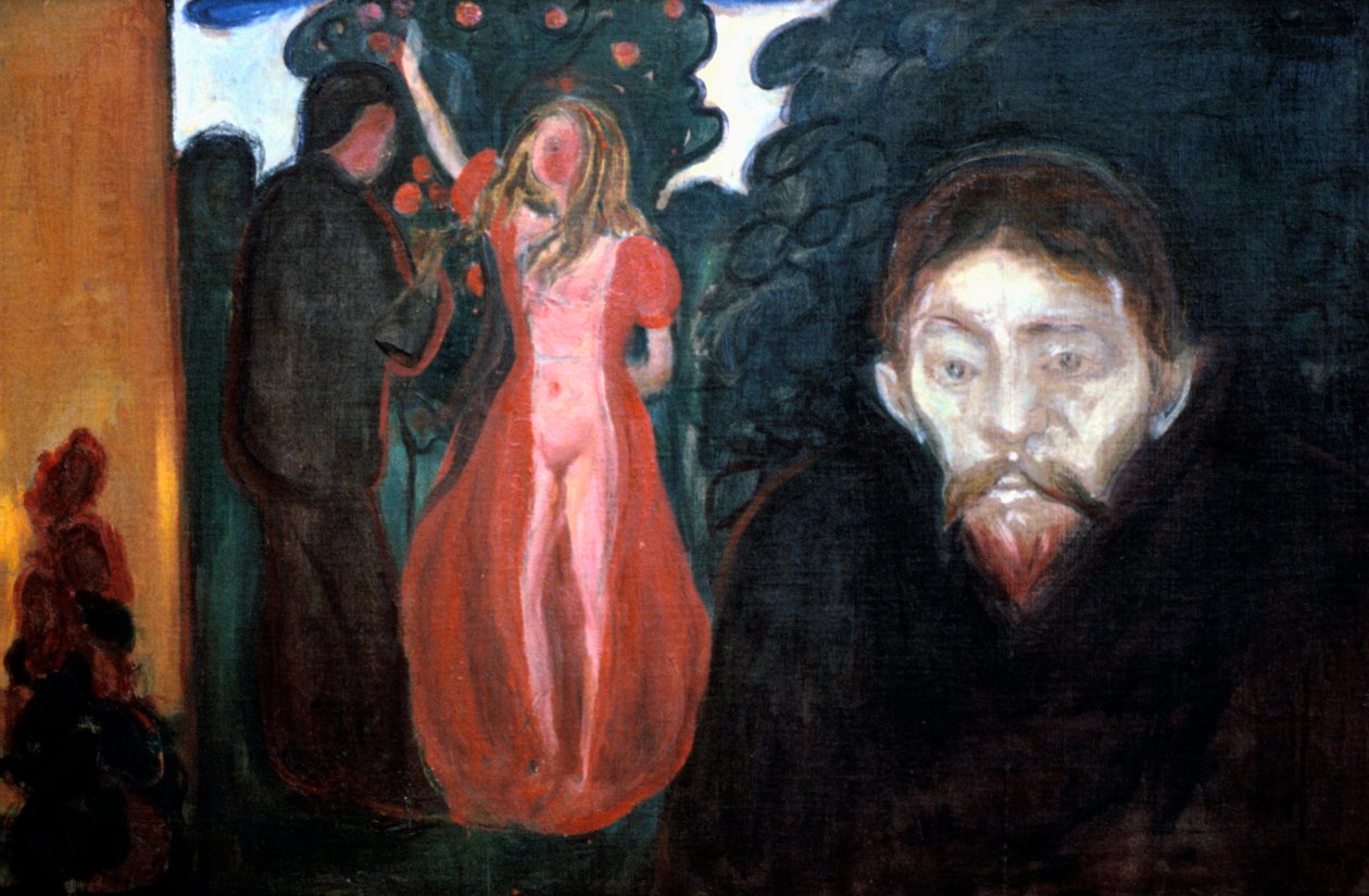 Svartsjuka, 1895 av Edvard Munch