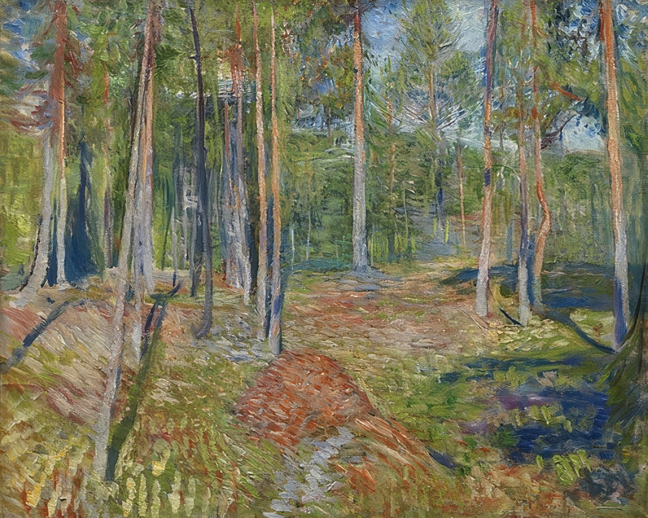 Tallskog. 1891-92 av Edvard Munch