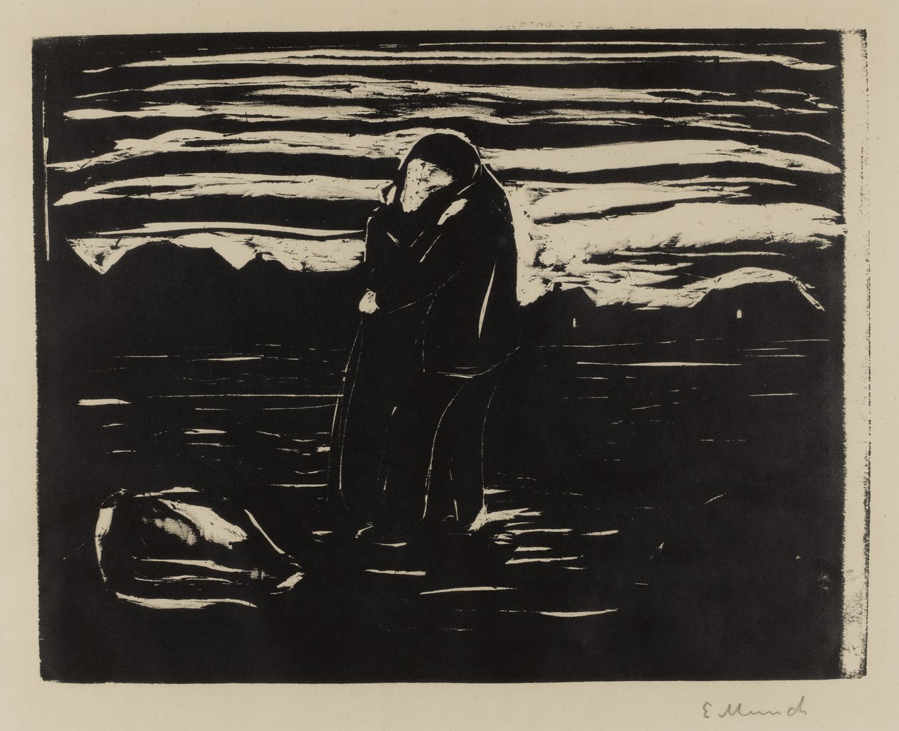 Kiss in the Field, 1905 av Edvard Munch