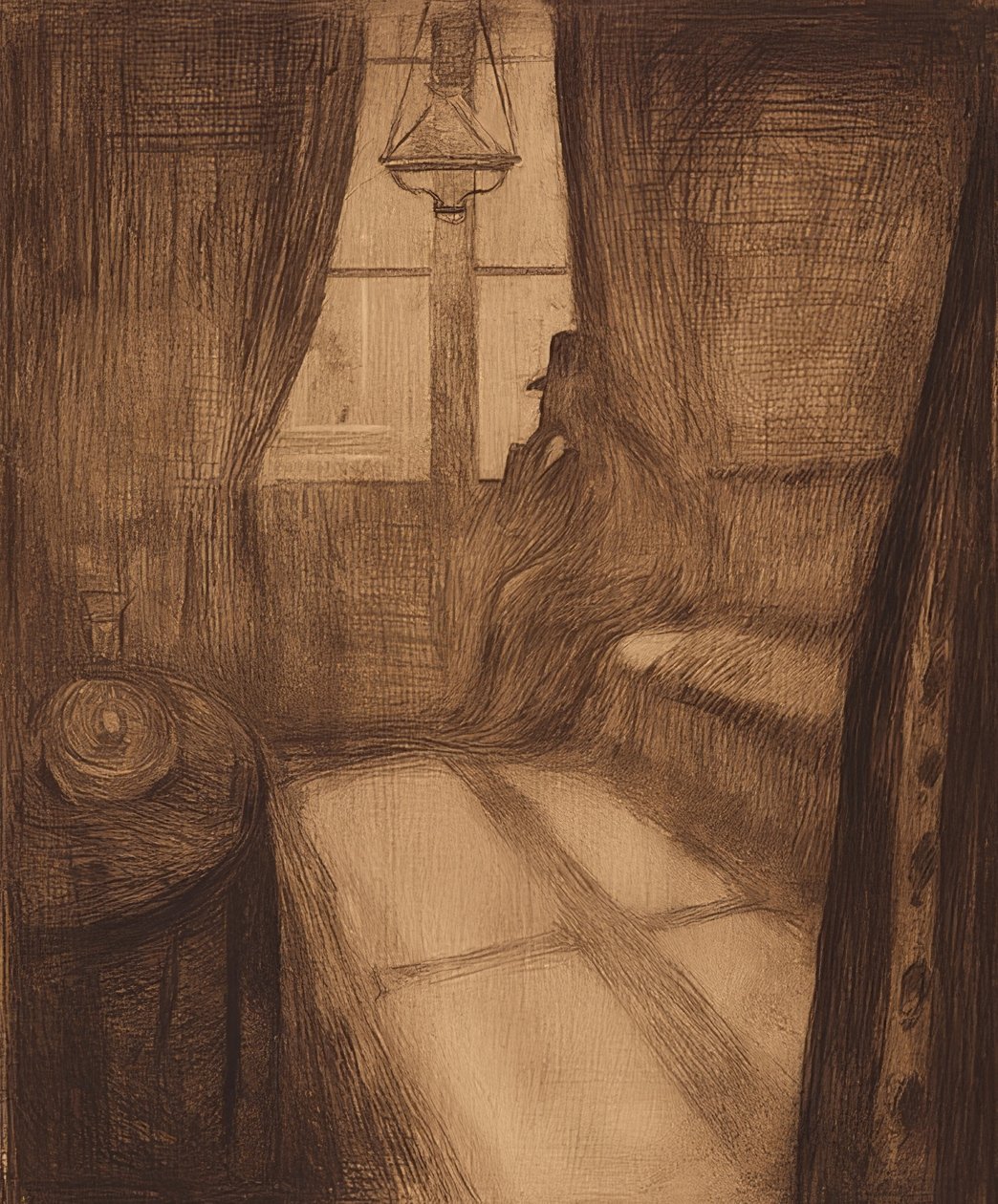 Månsken. Natt i Saint Cloud. 1895 av Edvard Munch