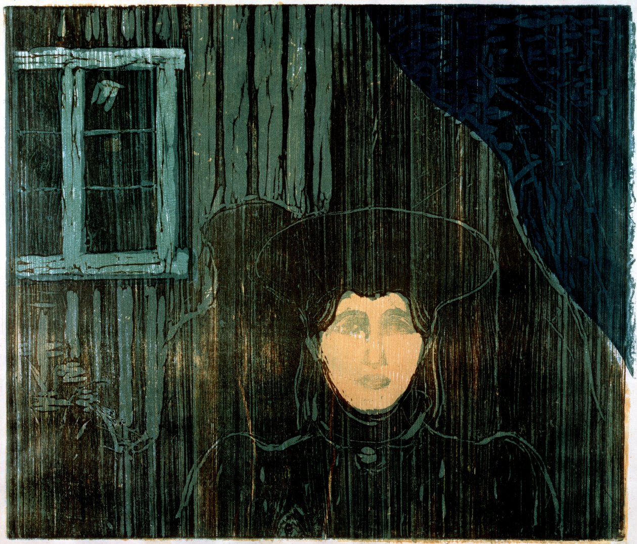 Moonshine (träsnitt) av Edvard Munch